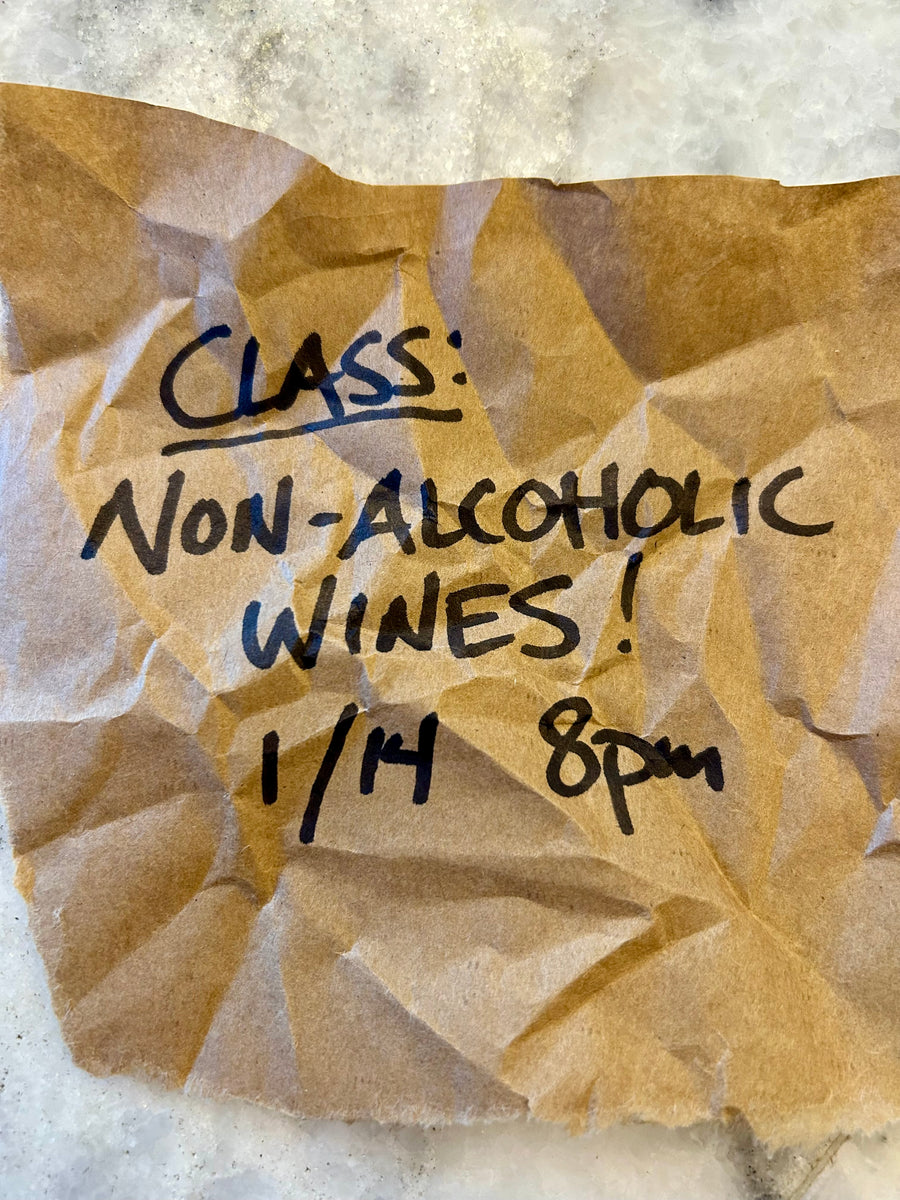 Class: Non-Alcoholic Wine and Alternative Beverages Wednesday, 1/14, 8pm